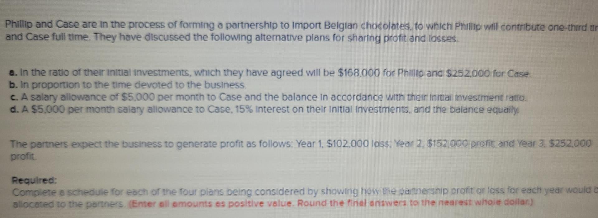 need help in part c and d Phillip and Case are