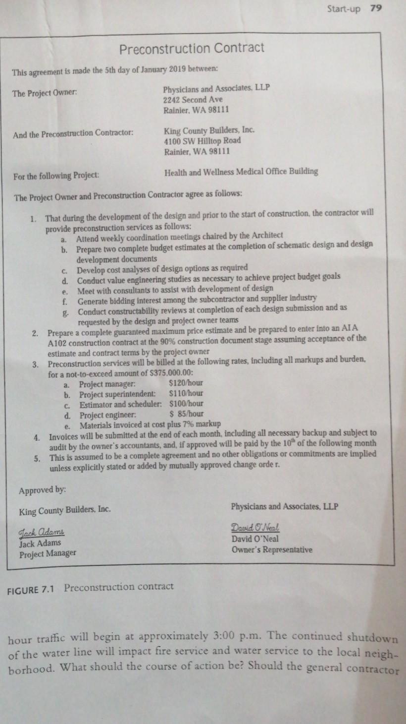 Need complete solution of case study # 56 missed preconstruction meeting