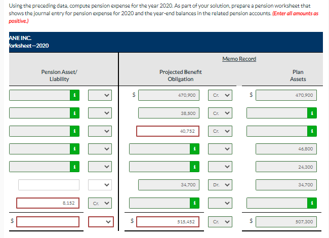 The following facts apply to the pension plan of Crane Inc. for
