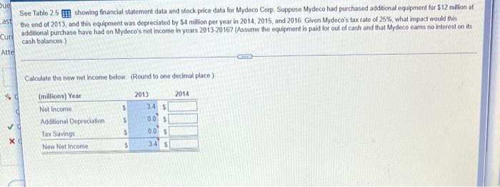  Due Last See Table 25 showing financial statement data and stock