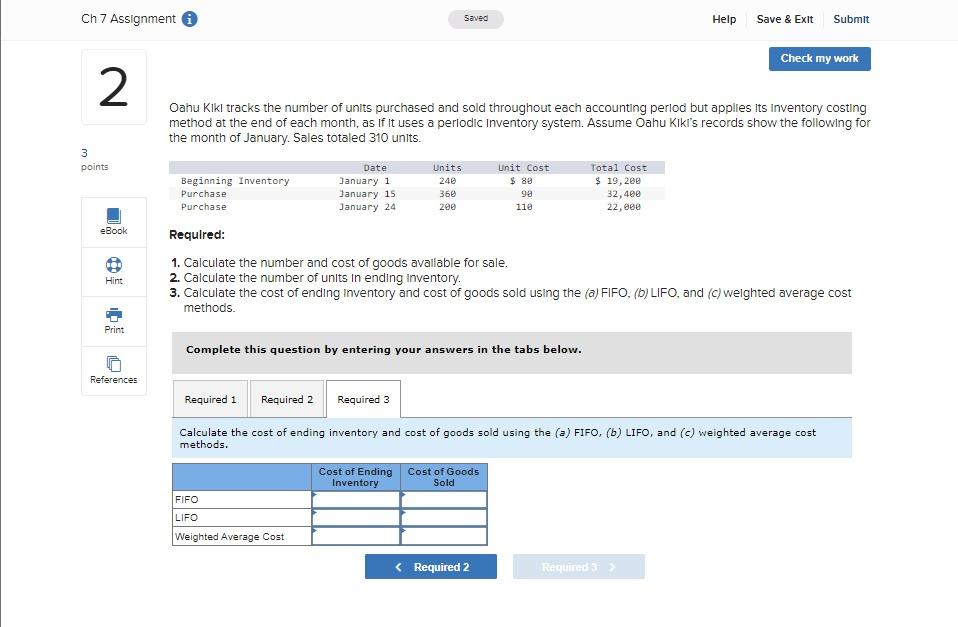 Hi, help with this point please Ch 7 Assignment Saved Help Save