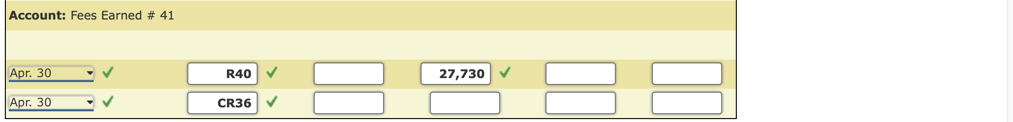 and cash receipts completed by Crowne Business Services Co. during the period
