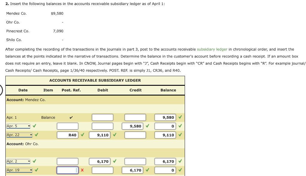 April 2-30 are as follows: Apr. 2. Issued Invoice No. 793 to