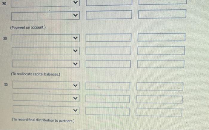 share proht and loss 5:3:2 for Hunt, Lally, and Portman, respectively Complete