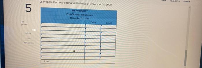 sheet as follows: No. Account Debit Credit 101 Cash $ 29,000 124