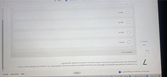  M Save it Su Che Stock Valtions Assignment Flex Company just