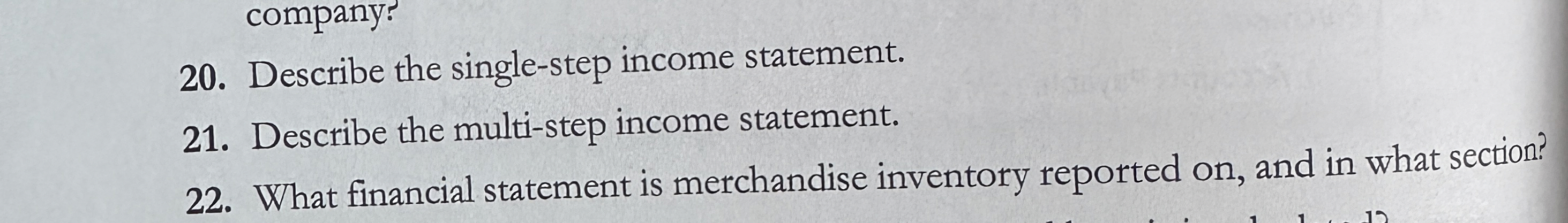  What financial statement is merchandise inventory reported on, and in what
