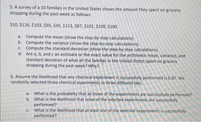 5 & 6 pls. will thumb up! 5. A survey of a
