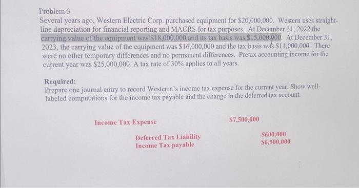  solution is from professor. Just need explanation. Problem 3 Several years