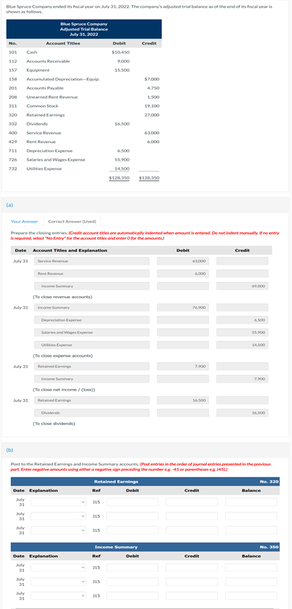  I need help with the last part please. Blue Spruce Company