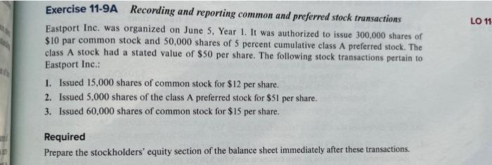 shares of 5 percent cumulative elass A preferred stock. The class A