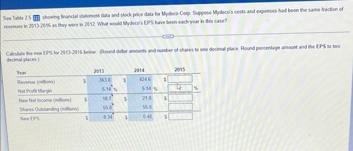 could you please do 2015 and 2016 See Table 25 showing financial