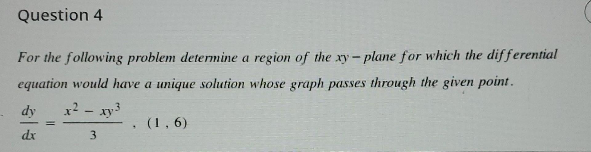 please show the step Question 4 For the following problem determine