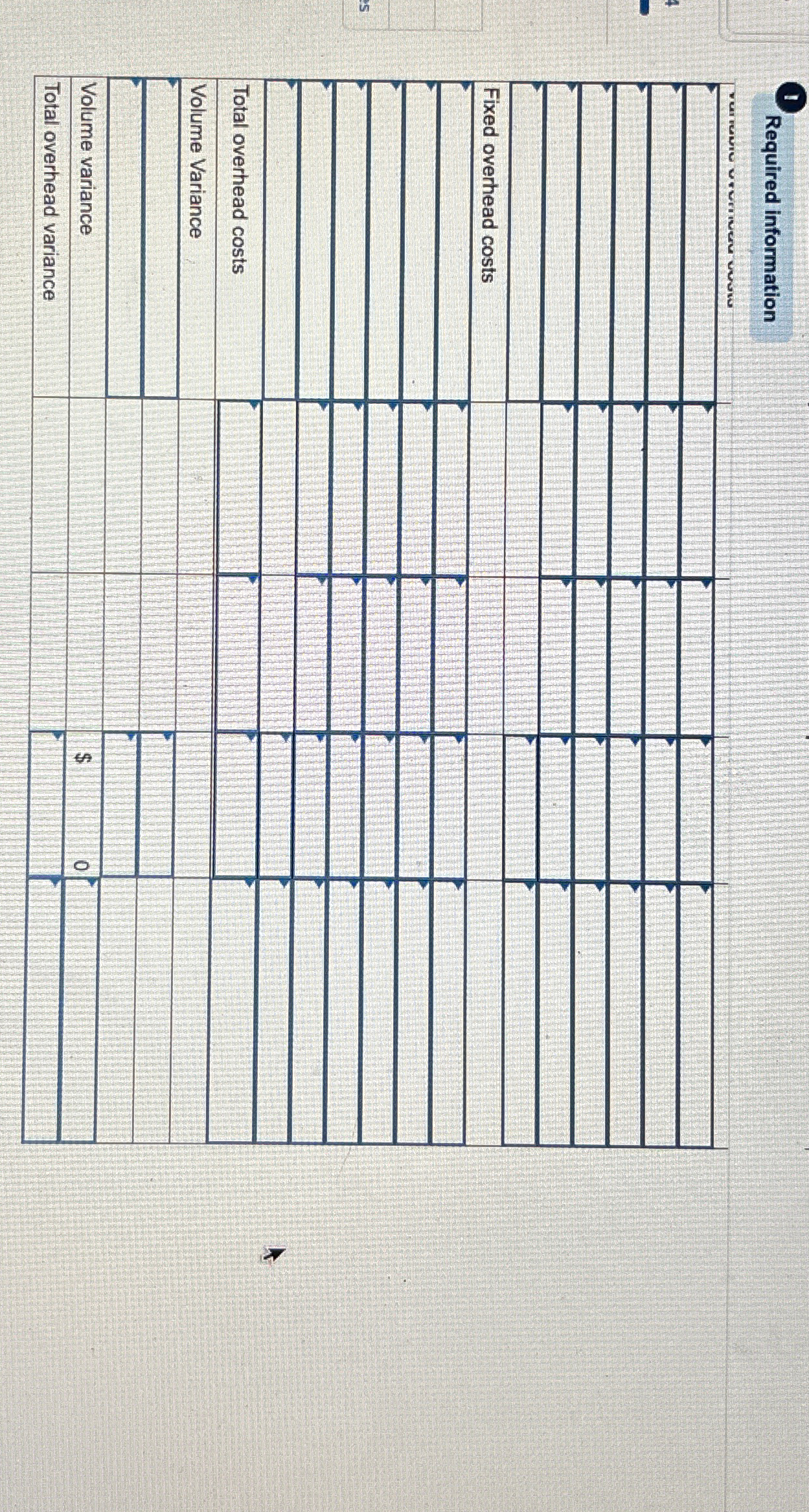  Required information Problem 21-3A (Algo) Flexible overhead budget; materials, labor, and