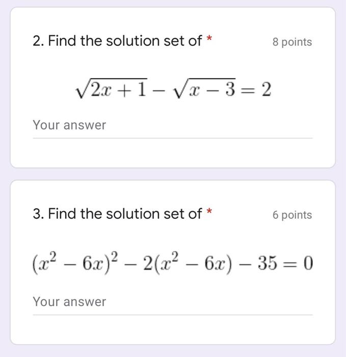  2. Find the solution set of 8 points 2x +1- x
