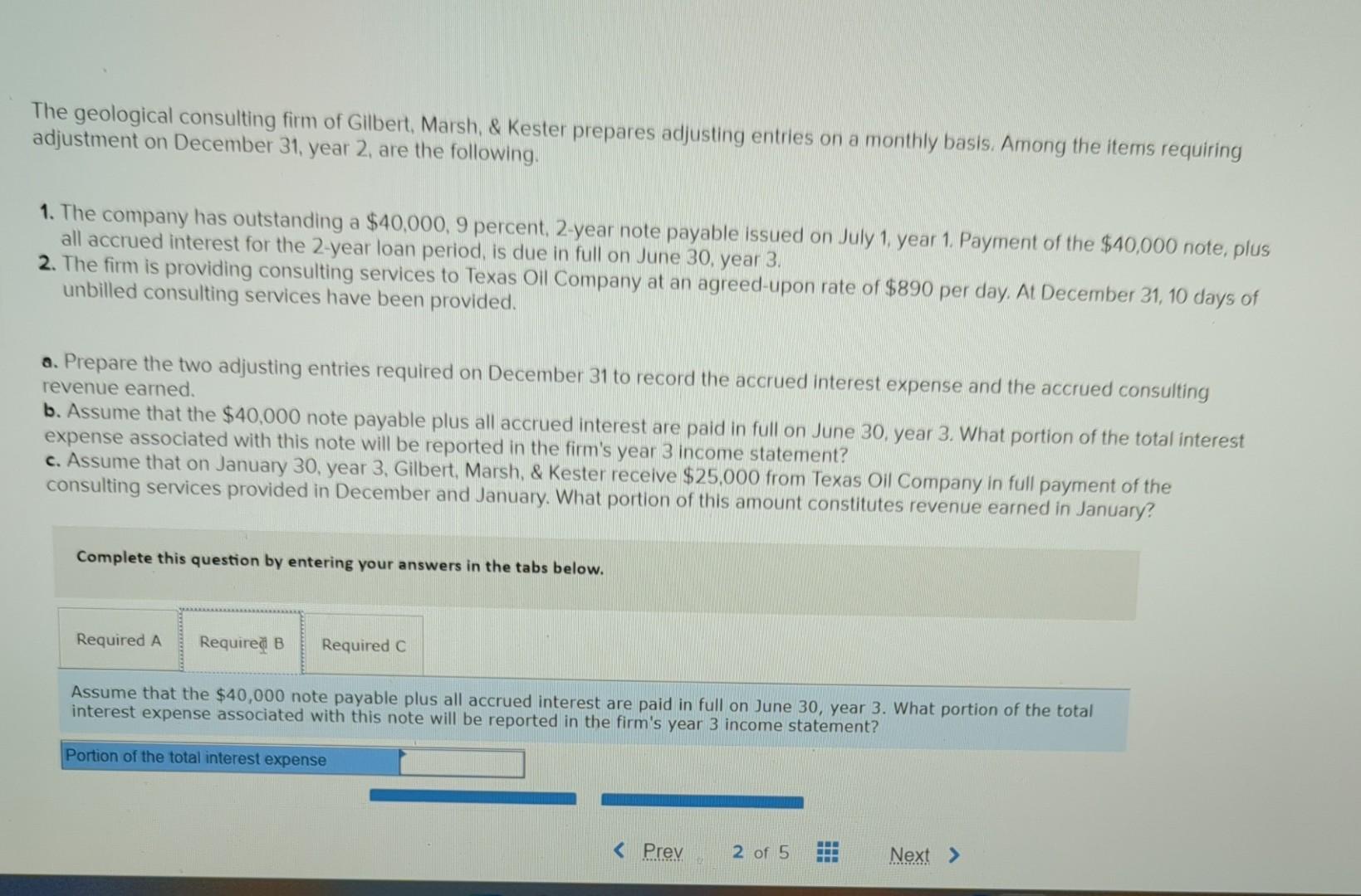  assume that the 40,000 note payable plus all accrued interest are