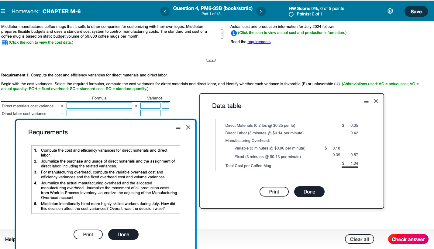 please read the requirements and do those too! = Homework: CHAPTER M-6