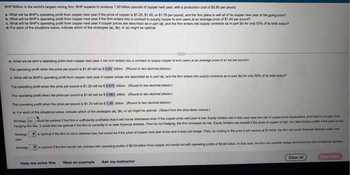 or c HP to the words targetining BHP expects to produce 150