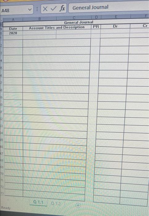 Service General Journal Account Titles and Description PR 42 48 49 50