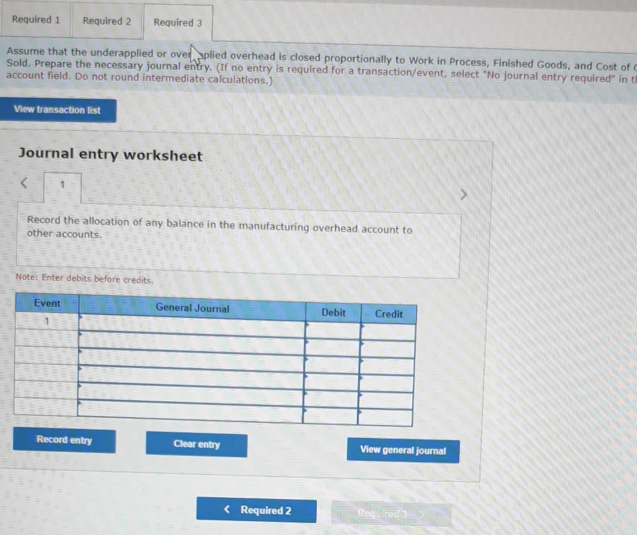 summaries of the transactions that affected those accounts during the year. Manufacturing
