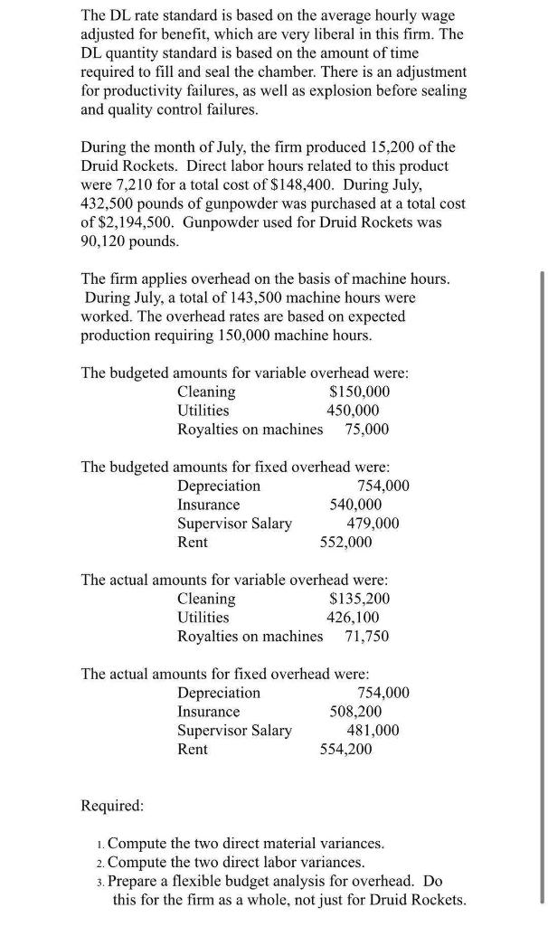 direct cost variances and flexible budget analysis, taken as a whole, tell