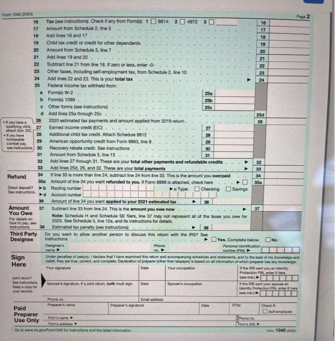 a joint return, and have no children. Dan, age 45, is an