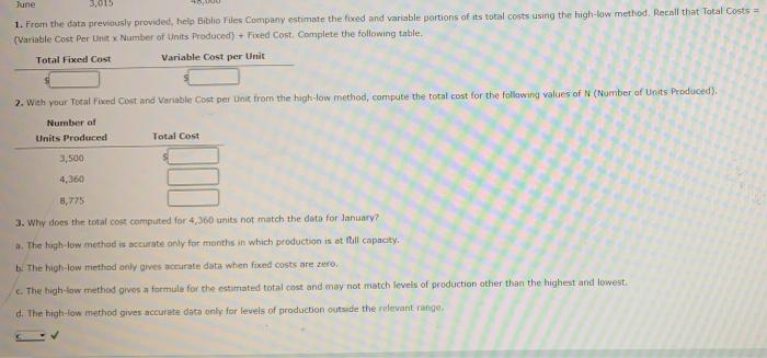 books. The company has compiled the following cost data, and wants your