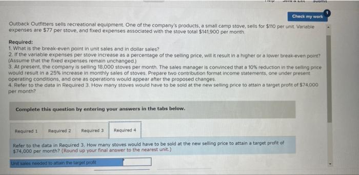 stove, and fixed expenses associated with the stove total $141,900 per month