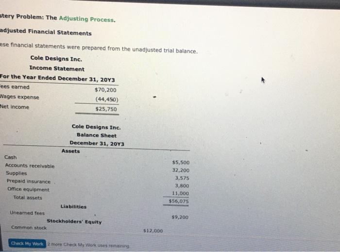 please fill int the blance. The x is wrong and check is