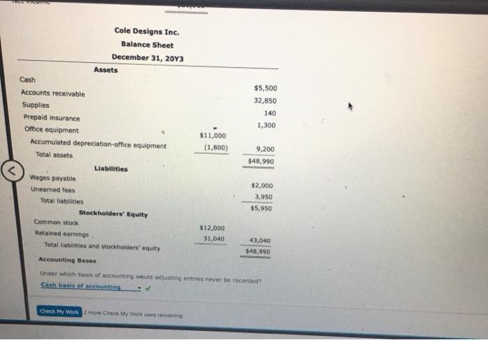 adjusted Financial Statements ese financial statements were prepared from the unadjusted trial