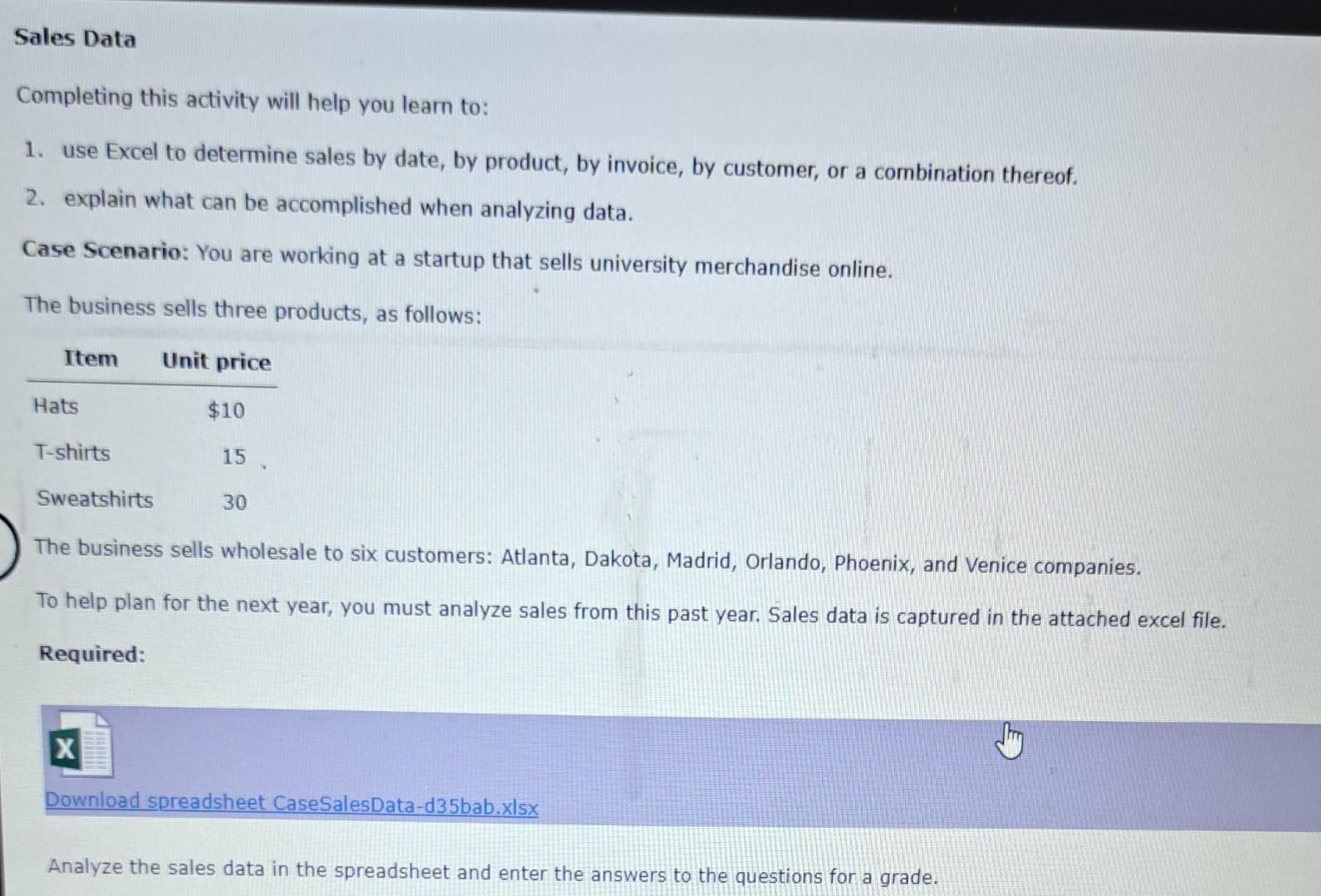 I need help on this question please! Completing this activity will help