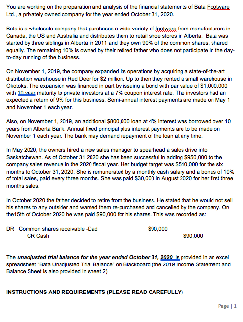 Need Help With Part A You are working on the preparation