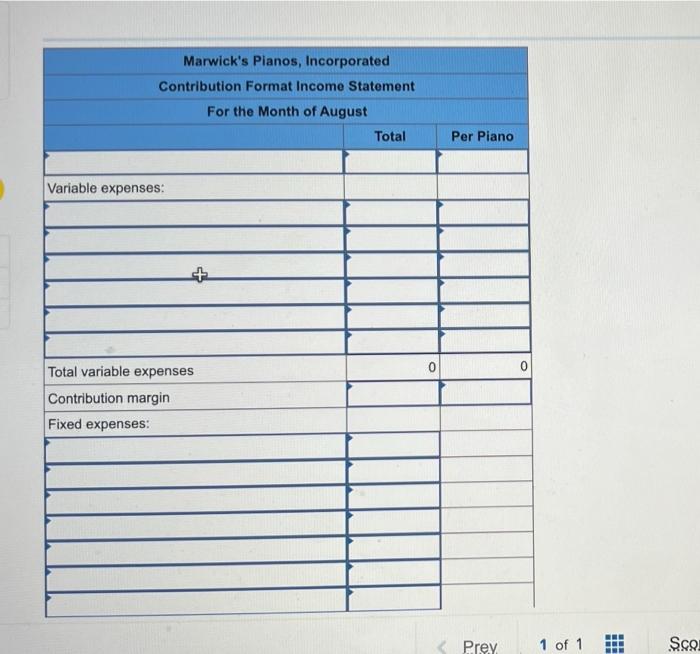 per month clerical $2,509 per month, pius $38 per piano sold Depreciation