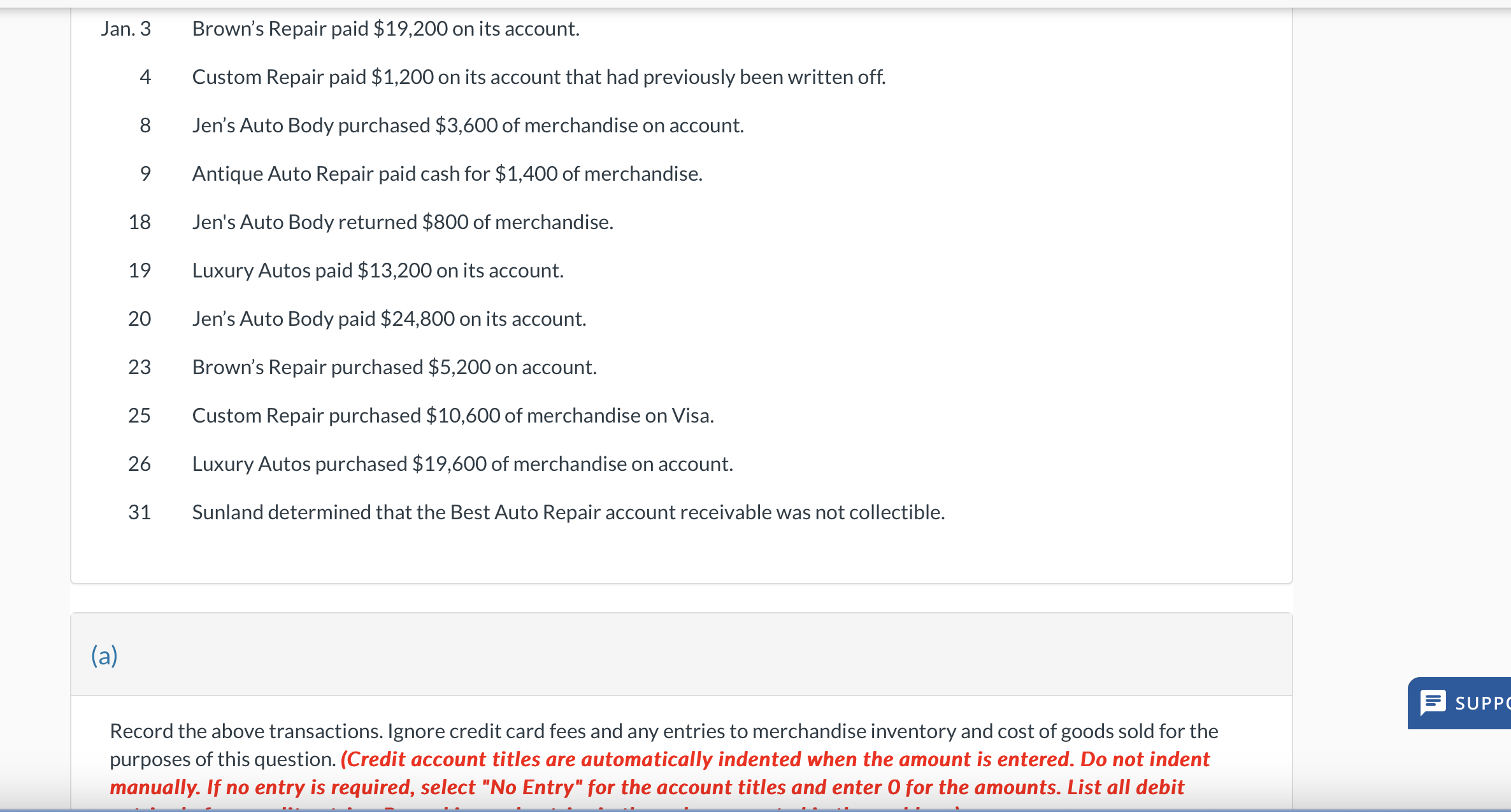  \table[[General Ledger,\table[[Accounts Receivable],[Subsidiary Ledger]]],[Accounts receivable,$73,700,Best Auto Repair,$3,500The financial statements of Clark
