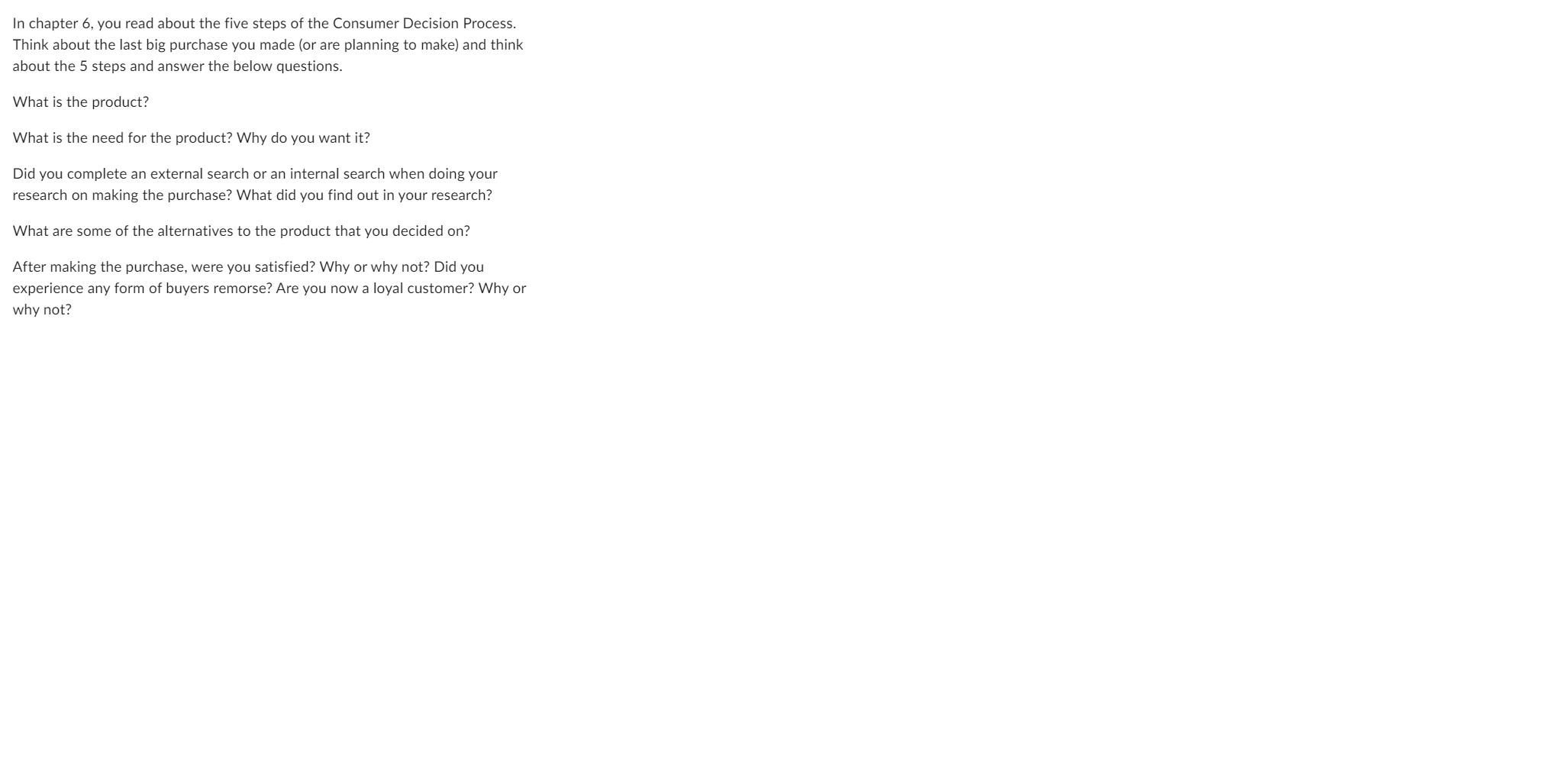 full and clear In chapter 6, you read about the five steps