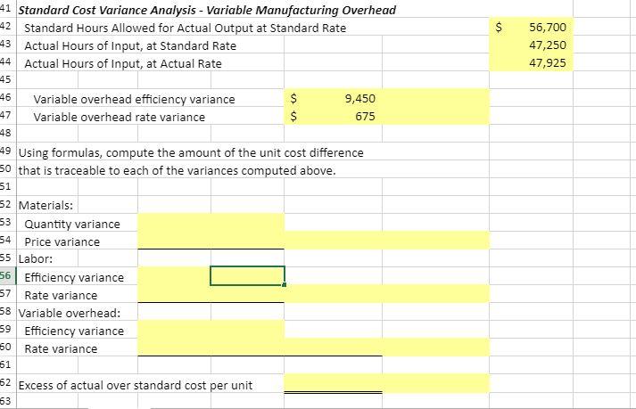 Specifically, write the "IF" statements for favorable or unfavorable, thanks. TILL TIIVIL
