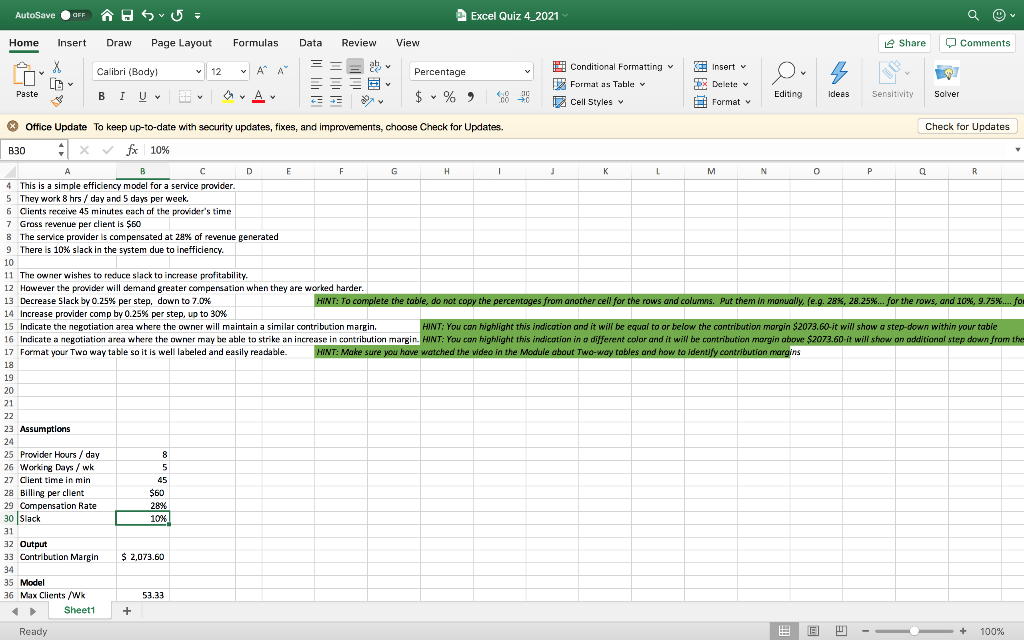  1) Decrease slack by 0.25% per step, down to 7.0%. 2)