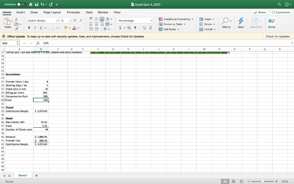 increase provider comp 0.25% per step, up to 30% 3) indicate the