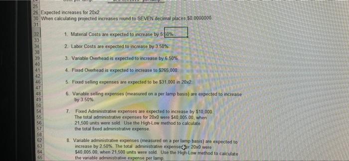 per lamp 16 Lamp Shade 6 0000000 per lamp 12 Direct Labor