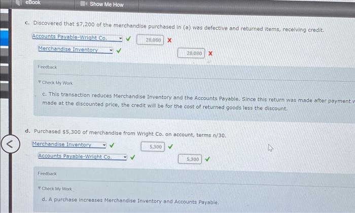 for the following related transactions of Manville Heating \& Air Company: a.