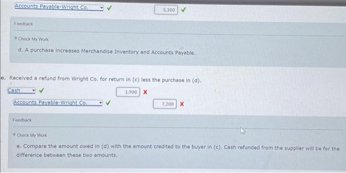 Purchased $36,000 of merchandise from Wright Co, on account, terms 2/10,n/30. T