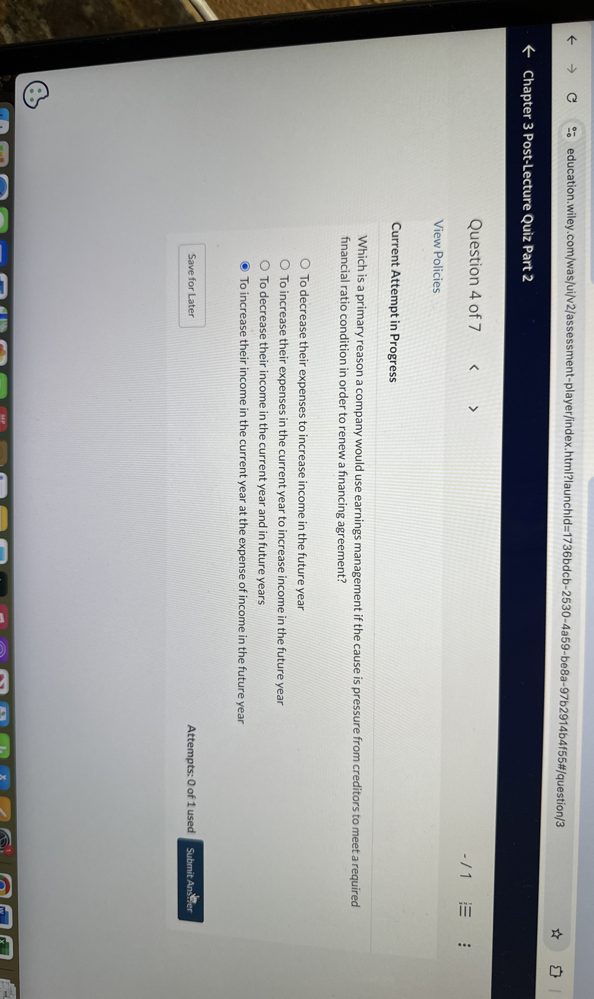  Current Attempt in Progress Which is a primary reason a company