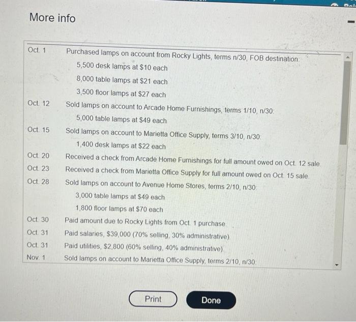 2024 2. Open inventory records for the three inventory items and enter