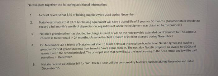 2019 . realizes that in order to de imereint Cookin Creations' incomes