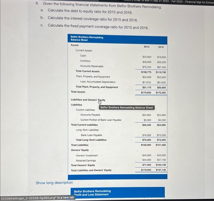  please help me answer question 9 parts A B and C