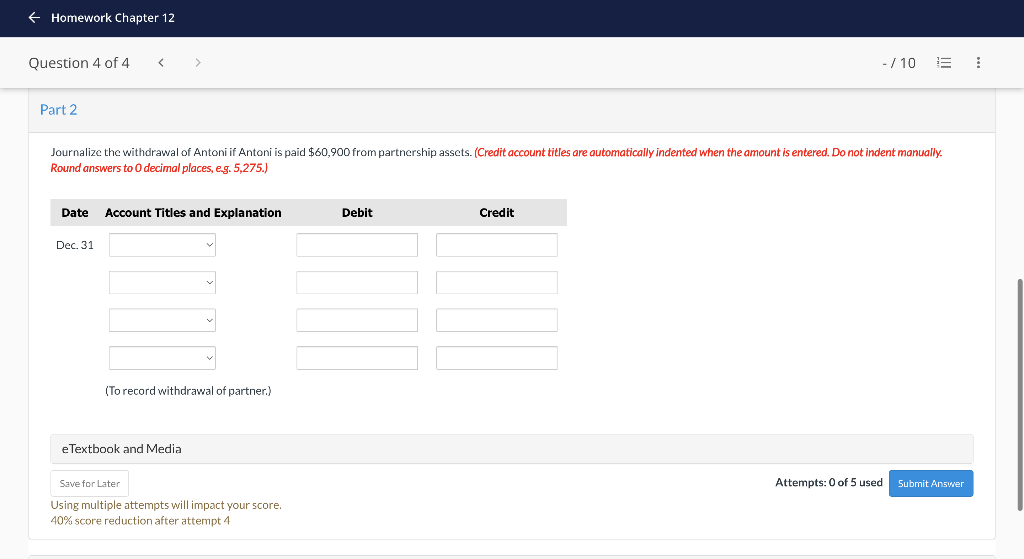 -/10 On December 31, the capital balances and profit and loss ratios