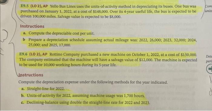 E9.5 both and b & E9.6 a,b and c E9.5 (LO 2),