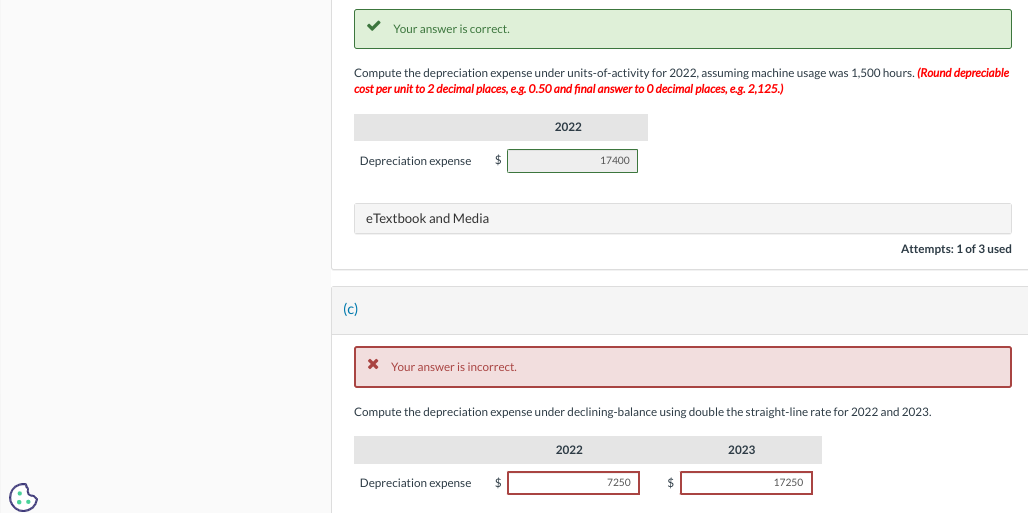 Please answer option C only Compute the depreciation expense under units-of-activity for