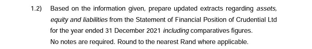 help hfac232-1 Based on the information given, prepare updated extracts regarding