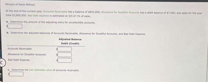 :) Analysis of Recelvabies Method At the end of the current year,